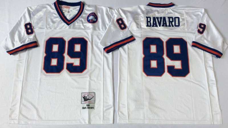 Giants 89 Mark Bavaro White M&N Throwback Jersey->nfl m&n throwback->NFL Jersey